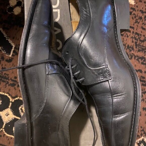 Brass Boot Eastman Black Leather Lace up Oxford, size 9 1/2M main image 5